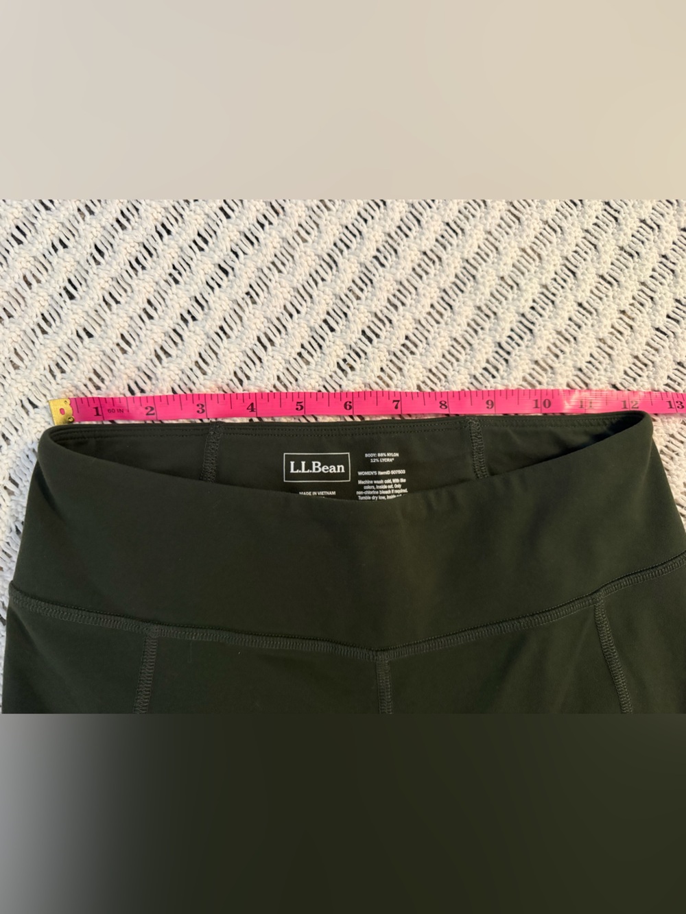 L.L.Bean Forest Green High-Rise Active Leggings with Side Pockets Women Size XS - Picture 9 of 11